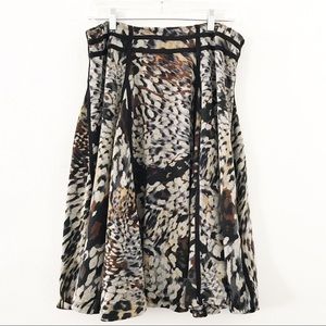 Lapis Abstract Print Skirt